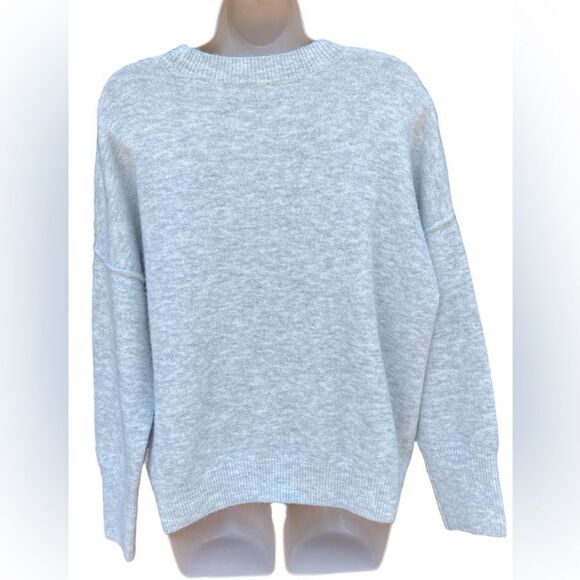 VINCE CAMUTO LIGHT GRAY SWEATER SHIRT - Picture 2 of 5